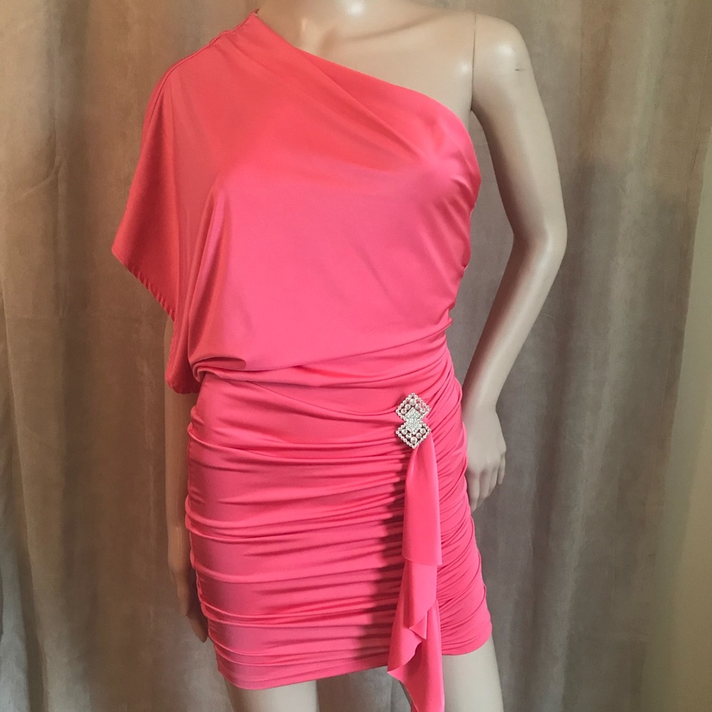 NWOT one shoulder mini dress
